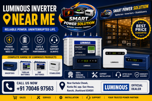 Luminous Inverter Battery Shop Near Me in Ranchi | Smart Power Solution